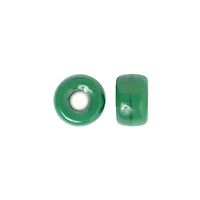 John Bead 9mm Opaque Czech Green Glass Crow Beads, 100ct. 