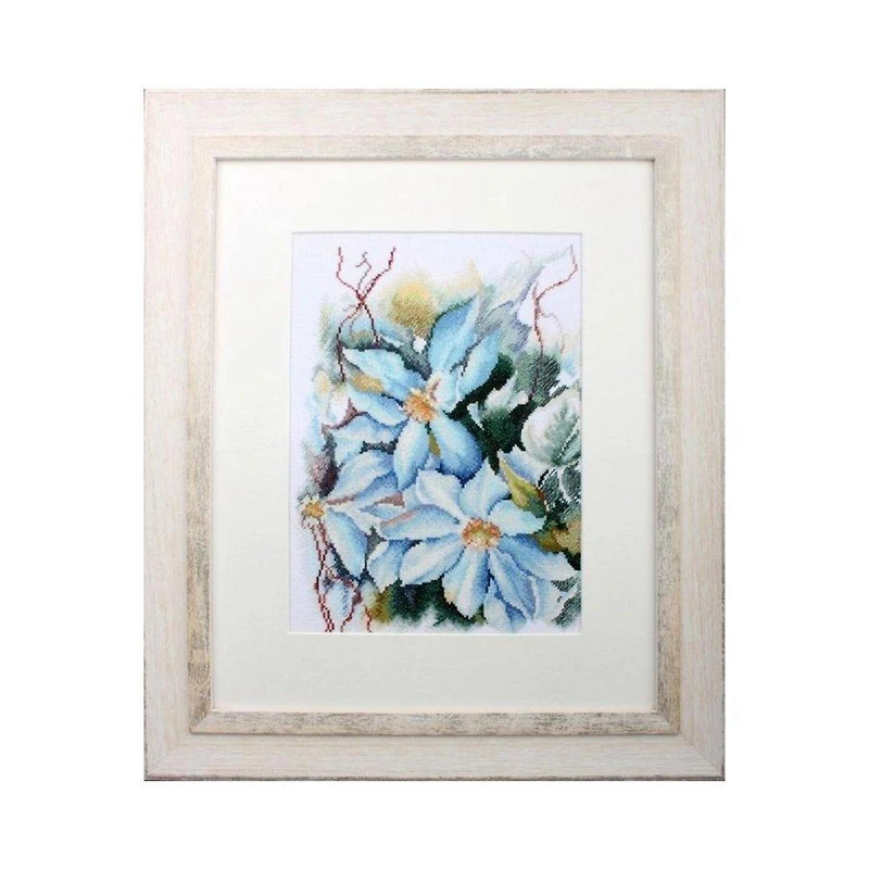 RTO Blue Clematis Cross Stitch Kit