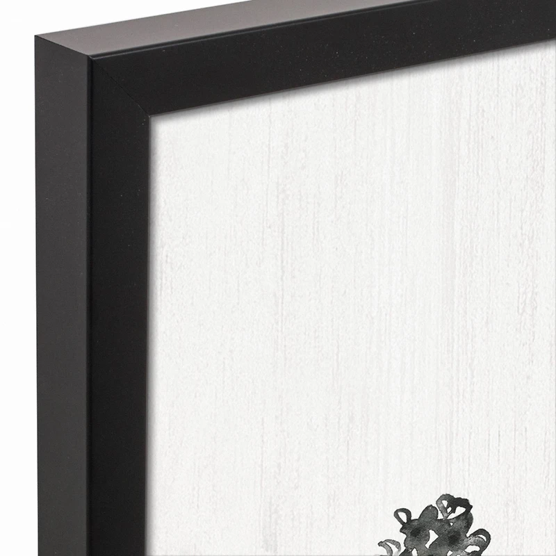 Perching Peacock 21.73" x 31.73" Black Framed Canvas