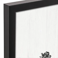 Perching Peacock 21.73" x 31.73" Black Framed Canvas