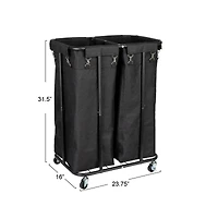 Household Essentials 2-Bag Rolling Laundry Sorter