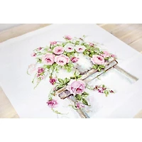 Luca-s Roses On A Stool Counted Cross Stitch Kit