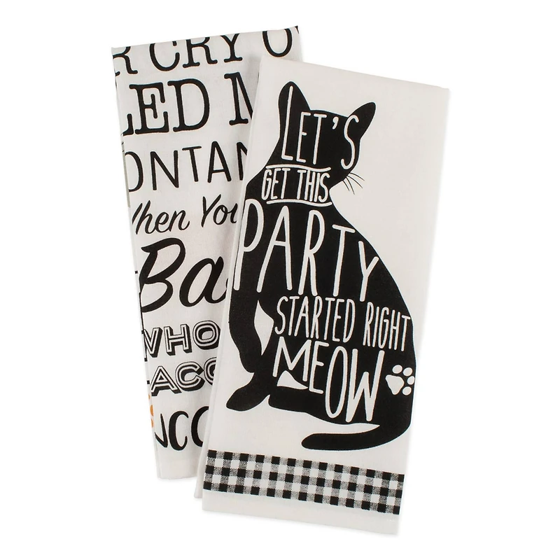 DII® Cat Prints Dishtowel Set