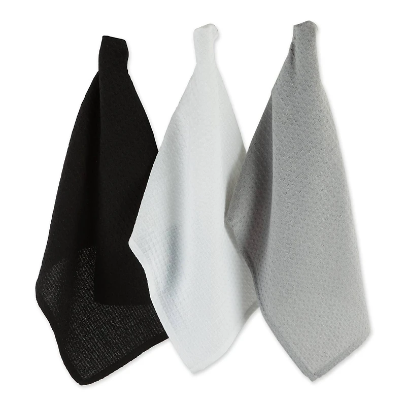 DII® Mixed Neutrals Recycled Cotton Waffle Dishtowels, 6ct.