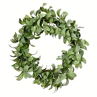 22" Green Lamb Ear Leaves Wreath