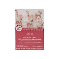 18ct. Warm White LED Reindeer String Lights on Silver Wire by Ashland®