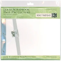K & Company 12" x 12" Scrapbook Page Protectors with Expansion Post Kit