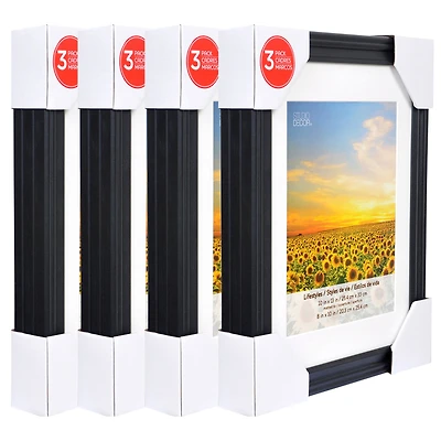4 Packs: 3 ct. (12 total) Black 8" x 10" Frame with Mat, Lifestyles by Studio Décor®