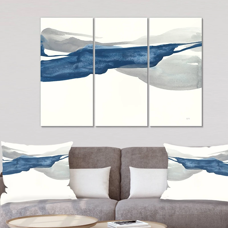 Designart - Gouache Sapphire on Gray II