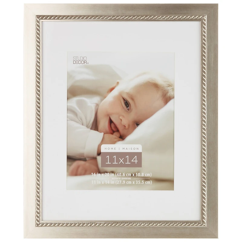 Home Silver Inner Rope Frame with Mat by Studio Décor®