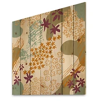 Designart - Flowers Silhouettes and Fluid Shapes