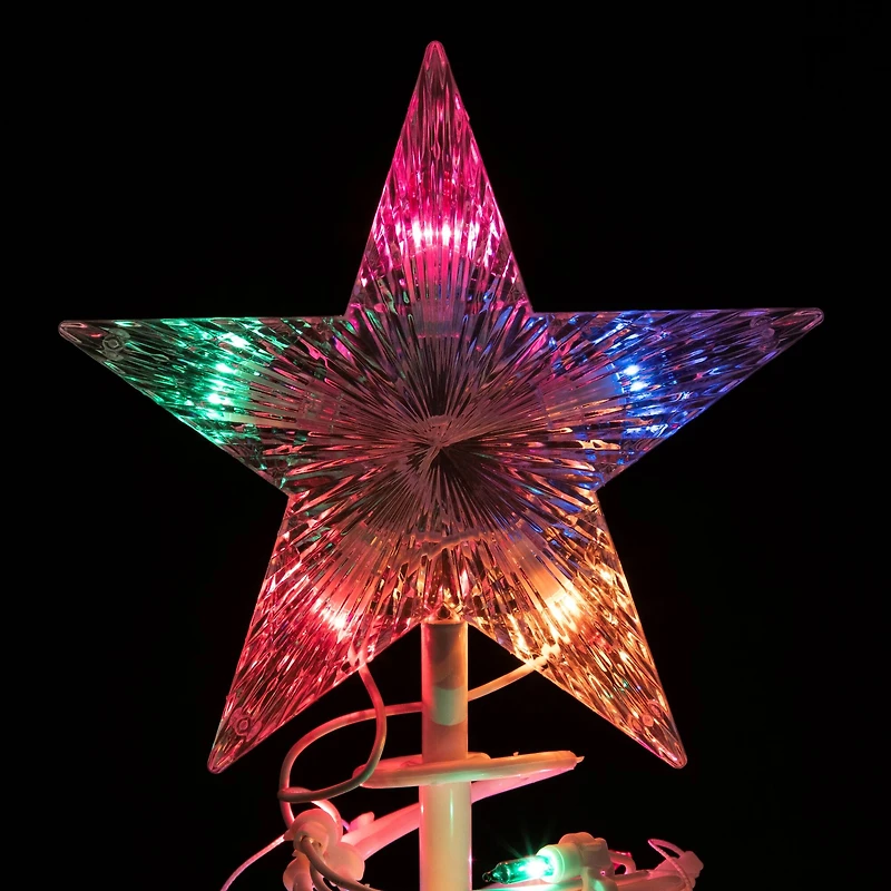 4ft Lighted Spiral Christmas Tree with Star Tree Topper Multi Lights