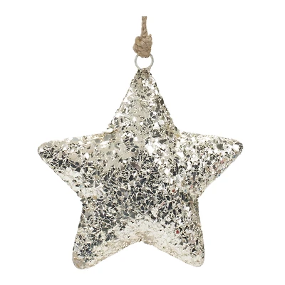 6.5" Mosaic Metal Star Ornament Set
