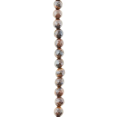 12 Pack: Yellow Silverite Tiger's Eye Faceted Round Beads by Bead Landing