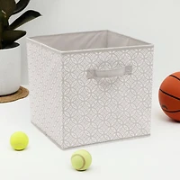 Simplify Gray Boho Collapsible Storage Cube