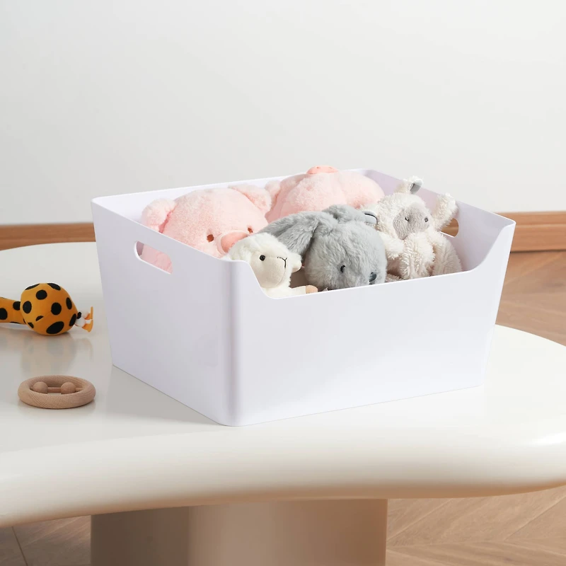 6 Pack: Extra Large White Open Storage Bin by Simply Tidy®