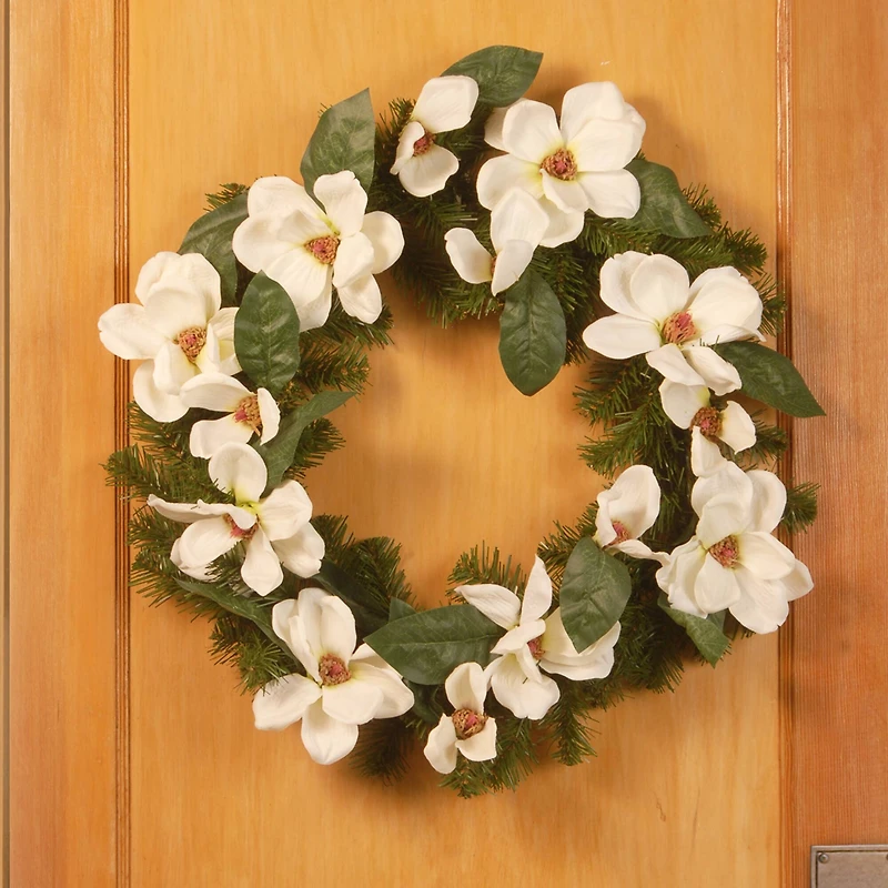 24" North Valley® Spruce Magnolia Wreath