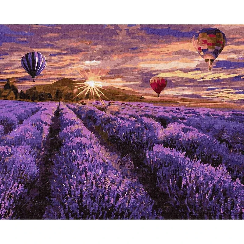 Ideyka Blooming Lavender Painting by Numbers Kit