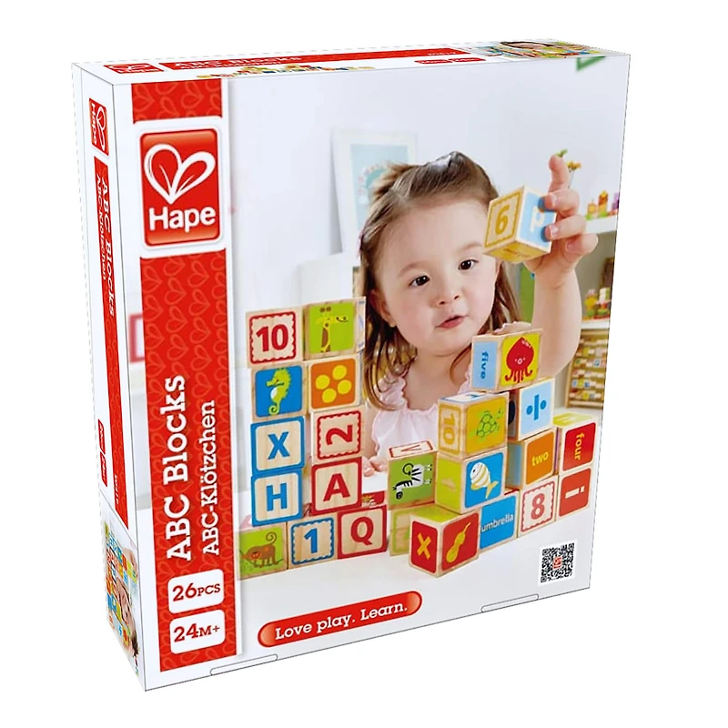 Hape Alphabet & Numbers Stacking Blocks with Pictures