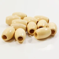 Natural Wood Oval Beads by Loops & Threads®, 32mm