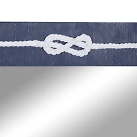 31" Blue Wood Contemporary Wall Mirror