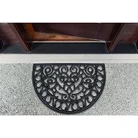 DII® J&M Iron Heart Half Round Rubber Doormat
