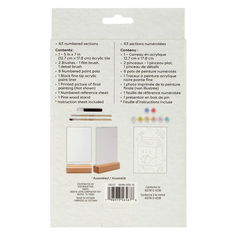 Kawaii Milk Paint-by-Number Acrylic Surface Kit by Artist's Loft®