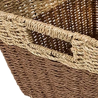 Honey Can Do Seagrass Rectangle Nesting Storage Basket Set