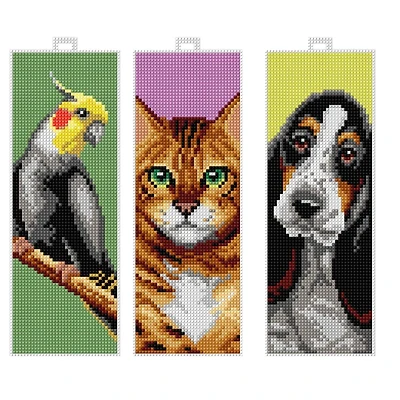 Orchidea Counted Cross Stitch Kit With Plastic Canvas Animals Set Of 3 Designs