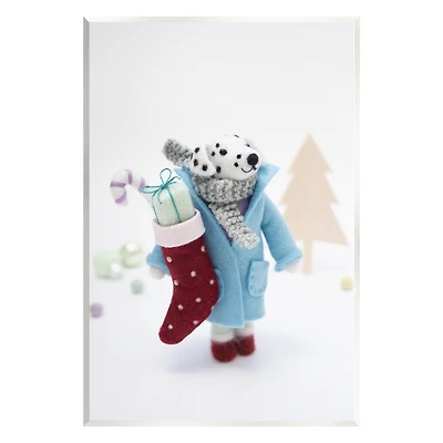 Stupell Industries Dalmatian Christmas Stocking Scene Wall Plaque Art