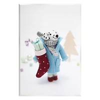 Stupell Industries Dalmatian Christmas Stocking Scene Wall Plaque Art