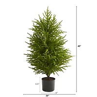 3.5ft. Unlit Norfolk Island Pine Natural Look Artificial Christmas Tree