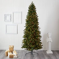 9ft. Pre-Lit West Virginia Mountain Pine Artificial Christmas Tree, Clear LED Lights