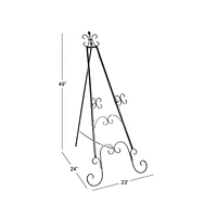 49'' Black Iron Traditional Easel