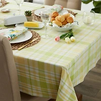 Lemon Bliss Plaid Tablecloth 60" x 104"