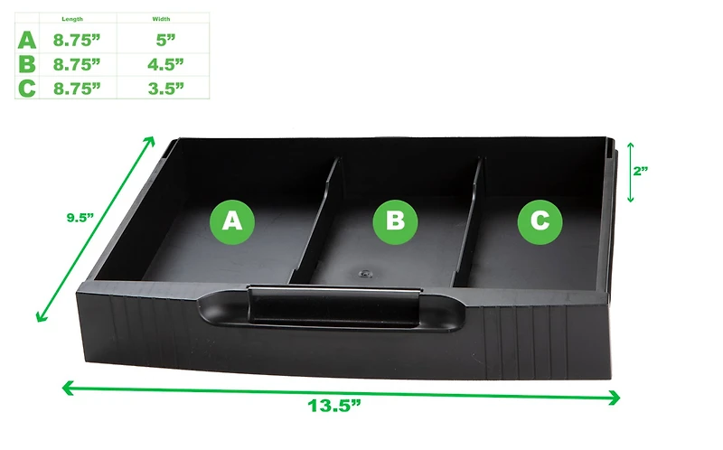 Mind Reader Black Large Dual Monitor Drawer Stand