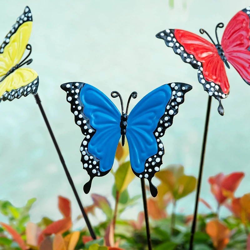 Glitzhome® 22" Metal Butterfly Picks, 3ct.