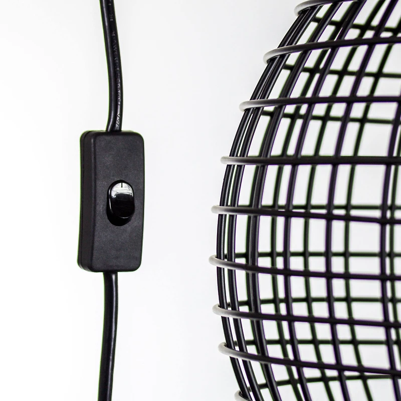 13" Industrial Style Caged Metal Pendant Lamp with Edison Bulb