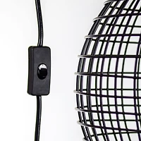 13" Industrial Style Caged Metal Pendant Lamp with Edison Bulb