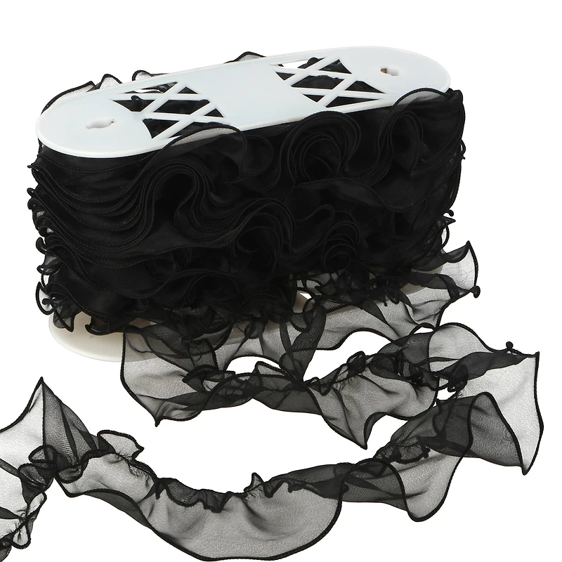 3" Organza Ruffle Wired Trim by Celebrate It