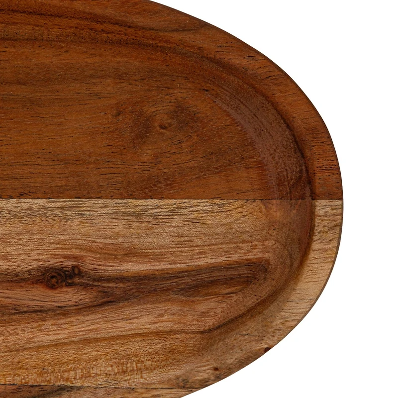 Hello Honey® 21" Natural Long Acacia Wood Oval Serving Tray