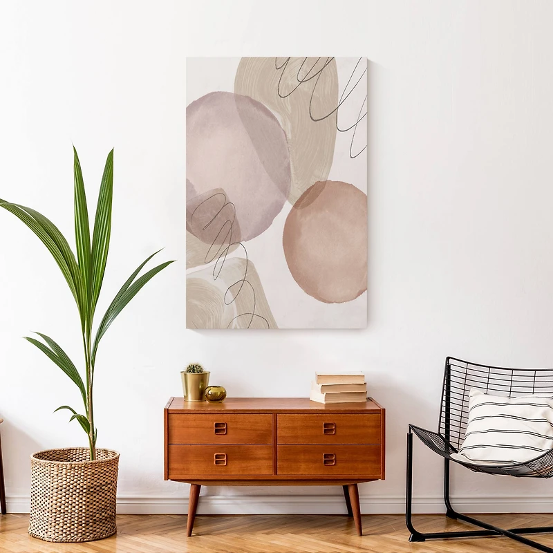 Blush Doodles 24" x 36" Canvas Wall Art