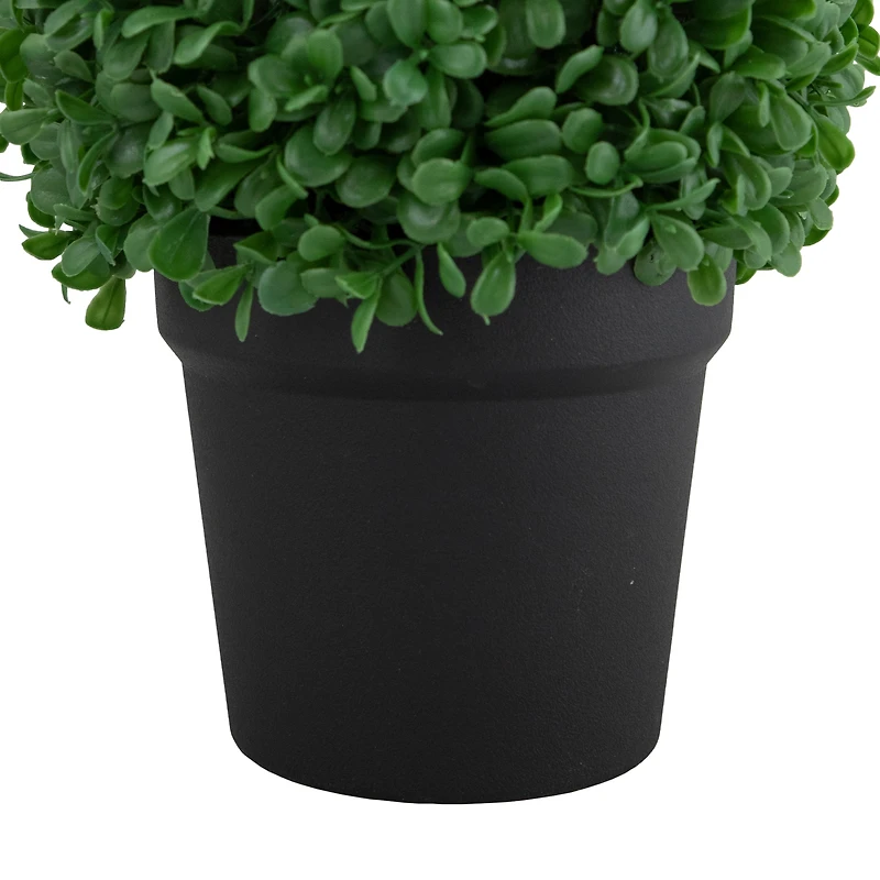 9.5" Artificial Boxwood Ball Topiary in Round Pot