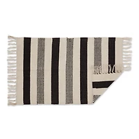 DII® Black Combo Stripe Hand-Loomed Rug, 2ft. x 3ft.