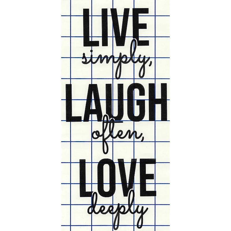 Leisure Arts® Vinyl Matte Black Live Laugh Love Decal