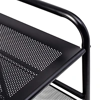 Honey Can Do Black Metal 3-Drawer Rolling Storage Cart