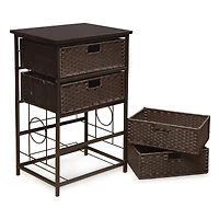 Badger Basket August Collection Tall Espresso Four Basket Storage Unit