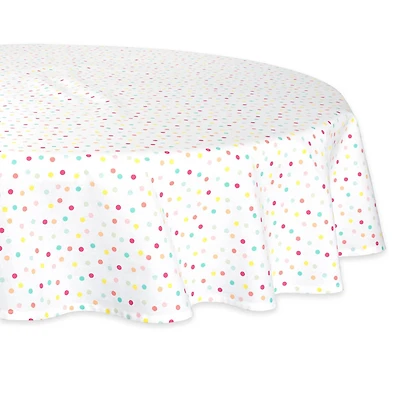 DII® 70" Round Multicolor Polka Dots Print Tablecloth