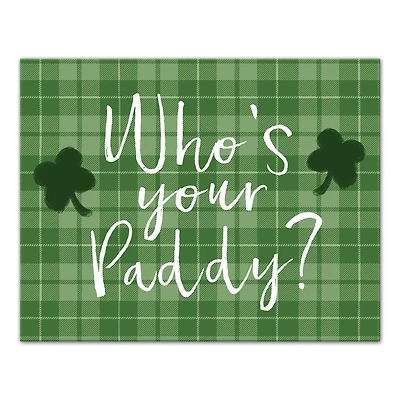 Who's Your Paddy Canvas Wall Art