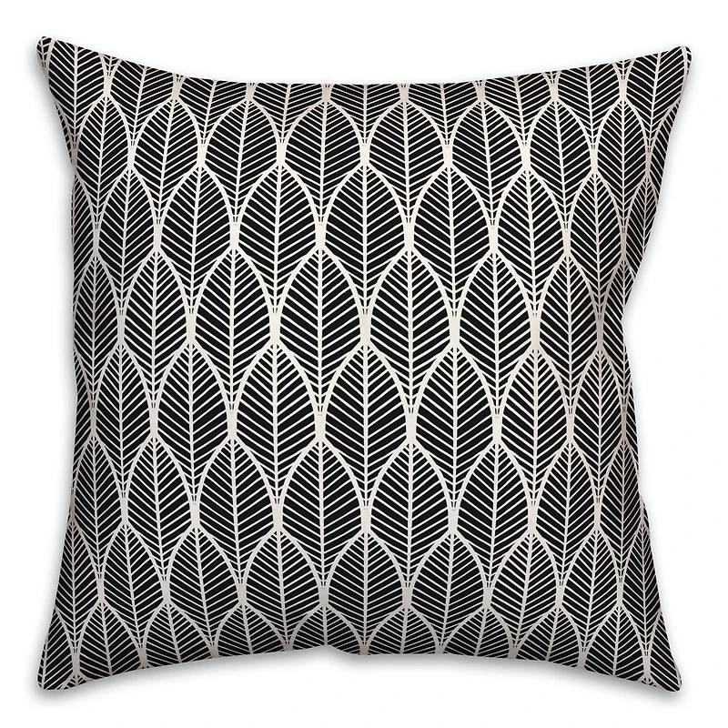Leaf Pattern Indoor/Outdoor Throw Pillow